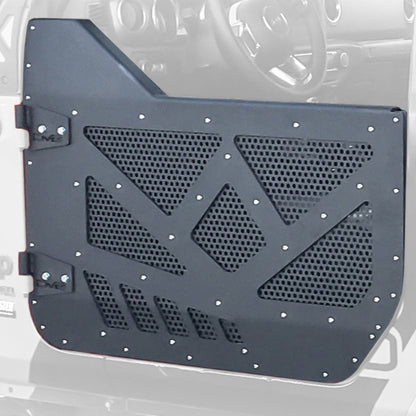 DV8 Offroad DV8 18-22 Jeep 4 Door JL/JT Aluminum Half Doors with Perforated Mesh Front HDJL-01F HDJL-01F Photo - Primary