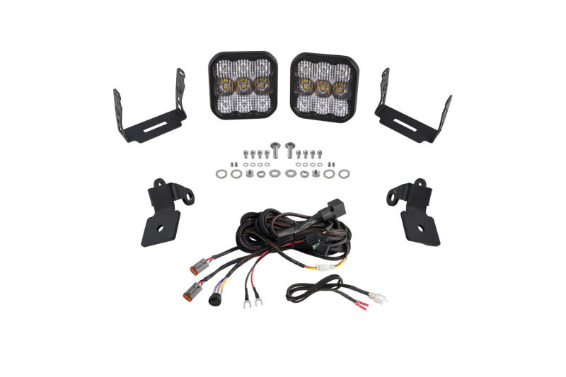 Diode Dynamics 20-Present Polaris RZR A-Pillar LED Pod Kit SS5 Sport - White Combo DD7639 DD7639 Photo - Primary