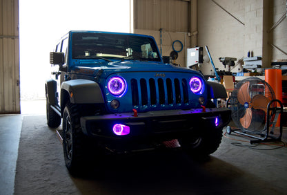 ORACLE Lighting Oracle 07-16 Jeep Wrangler JK SMD HL - ColorSHIFT w/ BC1 Controller 7079-335 7079-335 Photo - lifestyle view