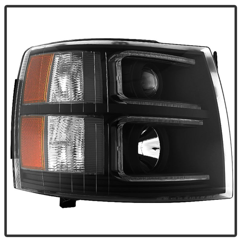 SPYDER Xtune Chevy Silverado 1500/2500/3500 07-13 Projector Headlights Black PRO-JH-CS07-LED-BK 9027796 9027796 Photo - Unmounted
