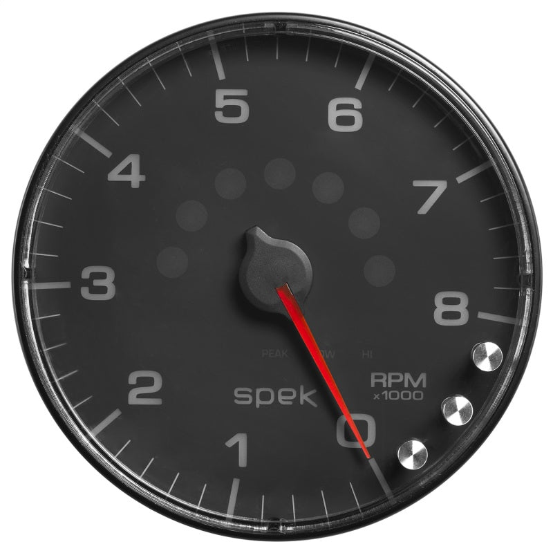 Autometer Gauge, Tachometer, 5", 8k Rpm, w/Shift Light & Peak Mem, Black/Black P238328 User 3