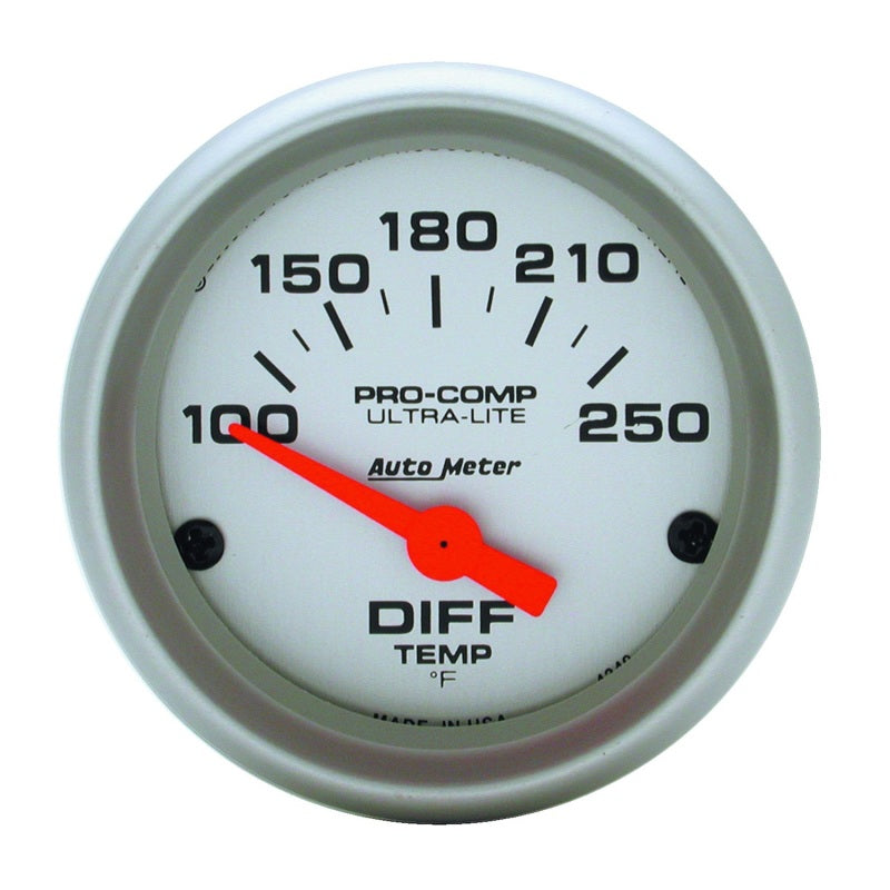 Autometer Differential Temp, 2 1/16", 100-250 Deg. F, Electric, Ultra-Lite 4349 Photo - Primary