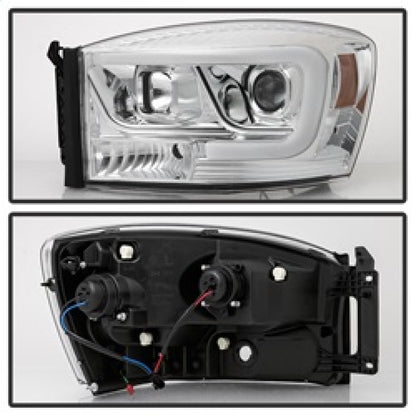 Spyder Dodge Ram 1500 06-08 V2 Projector Headlights - Light Bar DRL - Chrome (PRO-YD-DR06V2-LB-C) 5085290 5085290 Photo - Unmounted