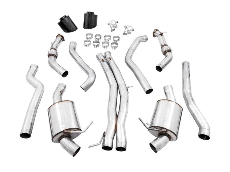 AWE Tuning Audi B9.5 RS 5 Coupe Non-Resonated Touring Edition Exhaust - RS-Style Diamond Black Tips 3015-33123 3015-33123 Photo - out of package