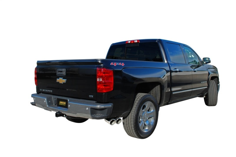 Gibson 14-18 Chevrolet Silverado 1500 LTZ 6.2L 3.5in/2.25in Cat-Back Dual Sport Exhaust - Aluminized 5666 5666 Photo - Mounted