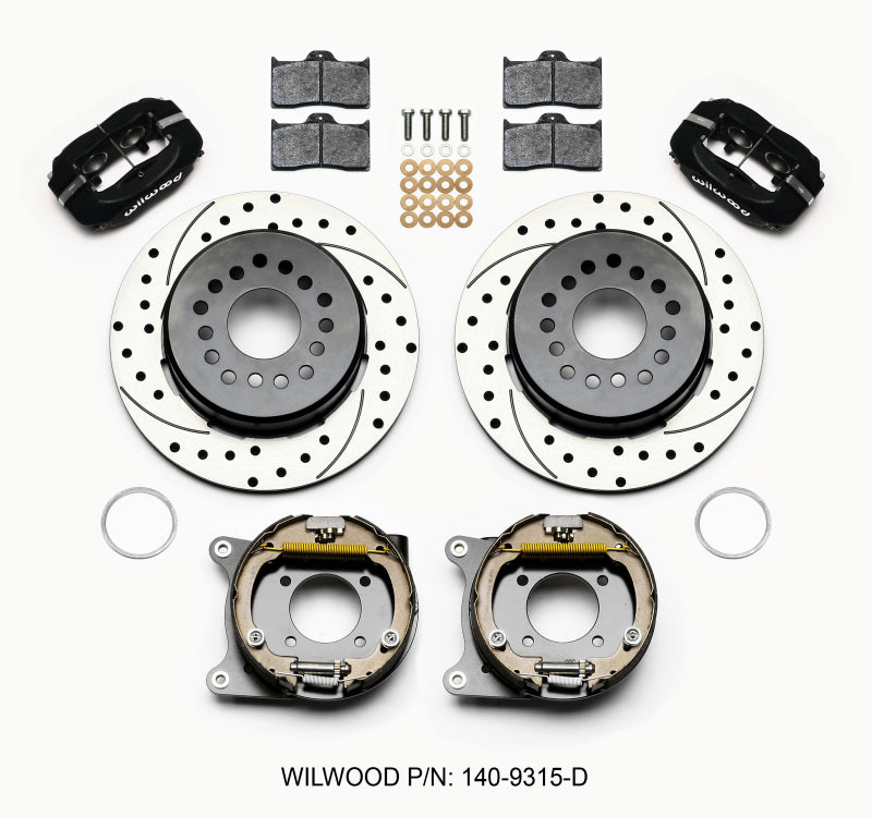 Wilwood FDL P/S Park Brake Kit, Drilled, 12 Bolt, 2.75" offset 140-9315-D Photo - Primary