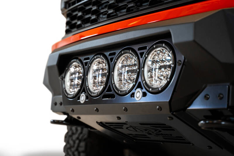Addictive Desert Designs 2021+ Ford Raptor Bomber Front Bumper w/ 4 Rigid 360 6in Light Mounts F210014110103 F210014110103 Photo - Mounted