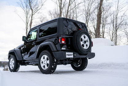 MBRP 18-20 Jeep Wrangler JL 2.5in Single Rear Exit Cat Back Exhaust - Aluminum S5533AL S5533AL Photo - lifestyle view