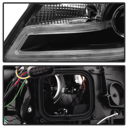 Spyder Audi A4 09-12 Projector Headlights Halogen Model Only - DRL LED Black PRO-YD-AA408-DRL-BK 5081544 5081544 User 1