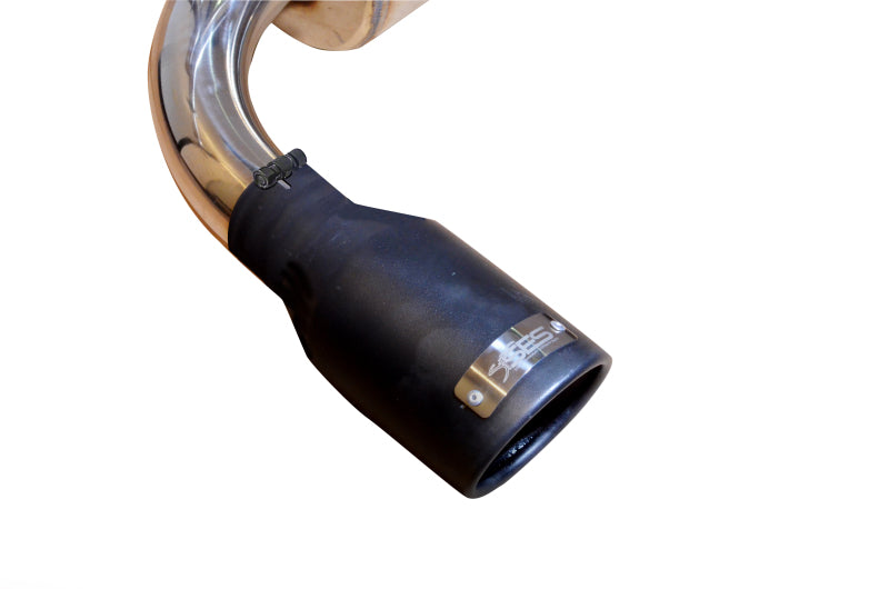 Injen 07-17 Jeep Wrangler JK 3.6L/3.8L 63mm Polished Axle-back Exhaust w/ 4in Black Tips SES5004P SES5004P Photo - out of package