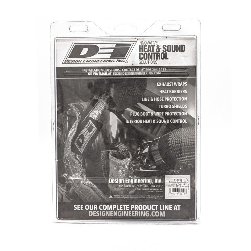 DEI Stainless Steel Positive Locking Tie 1/2in (12mm) x 40in - 4 per pack 10217 10217 Photo - in package