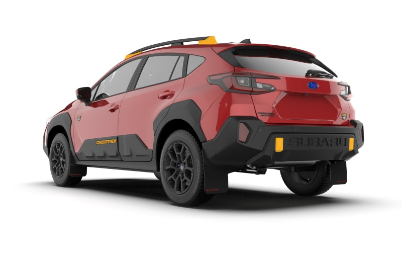 Rally Armor - 2024 Subaru Crosstrek (Wilderness Only) Black UR Mud Flap W/Red Logo - No Drilling Req MF116-UR-BLK-RD MF116-UR-BLK-RD User 1
