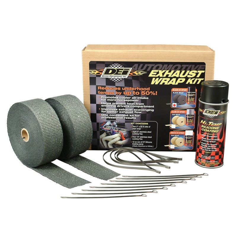 DEI 2in Exhaust Wrap Kit Blk w/Blk Silicone Coating 10110 10110 Photo - Unmounted