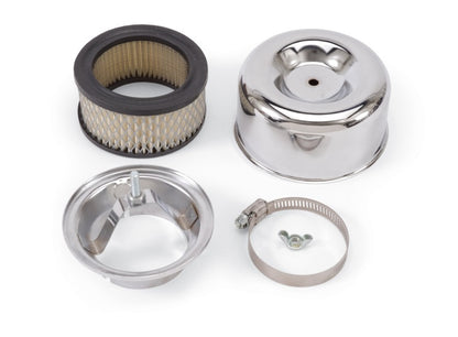 Edelbrock Air Cleaner, 94 Series, Round, Steel Top, Paper Element, 4.65" Dia. X 1202 Photo - Primary