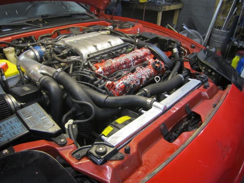 Mishimoto Aluminum Racing Radiator 91-99 3000GT Manual Transmission MMRAD-3KGT-91 Photo - Mounted