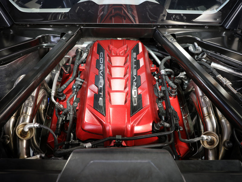 aFe Twisted 304SS Header 2020 Chevy Corvette (C8) 6.2L V8 48-34148 48-34148 Photo - Mounted