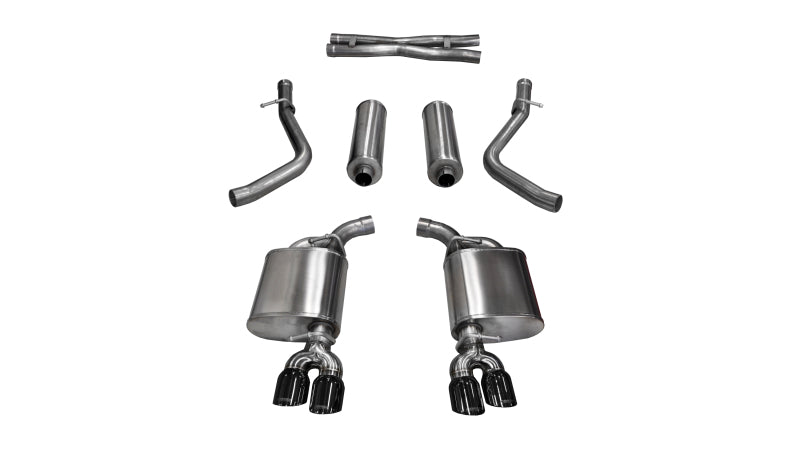 Corsa Performance 15-17 Dodge Challenger Xtreme Cat-Back Dual Rear Exit with Twin 3.5in 14985BLK Photo - Primary