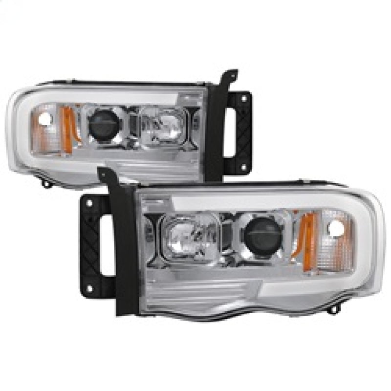 Spyder Dodge Ram 1500 02-05 V2 Projector Headlights - Light Bar DRL - Chrome PRO-YD-DR02V2-LB-C 5084613 5084613 Photo - Primary
