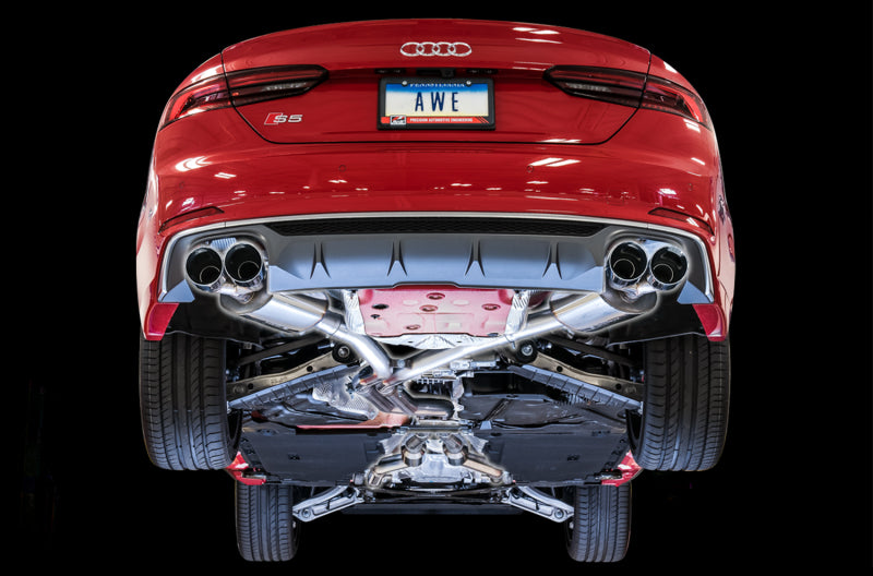 AWE Tuning Audi B9 S5 3.0T Touring Edition Exhaust - Black Diam Tips (102mm) 3015-43092 3015-43092 Photo - Mounted