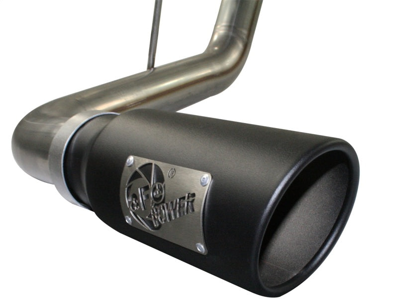 aFe MACH Force-Xp 3in Stainless Steel Cat-Back Exhaust System w/Black Tip: 49-46008-B Photo - Unmounted
