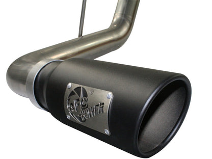 aFe MACH Force-Xp 3in Stainless Steel Cat-Back Exhaust System w/Black Tip: 49-46008-B Photo - Unmounted