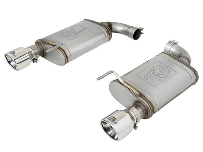 aFe MACH Force-Xp SS Axle Back Exhaust w/Polished Tips 15-17 Ford Mustang GT V8-5.0L 49-43105-P 49-43105-P Photo - Primary