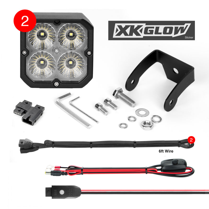 XKGLOW C3 Cube Flood Beam Rgb Kit XK065001-FL-KIT