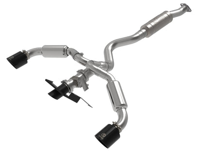 aFe 23-24 Toyota GR Corolla L3 1.6L (t) Gemini XV 3in to 2-1/2in Cat Back Exhaust w/ Black Tips 49-36067-B 49-36067-B Photo - Primary