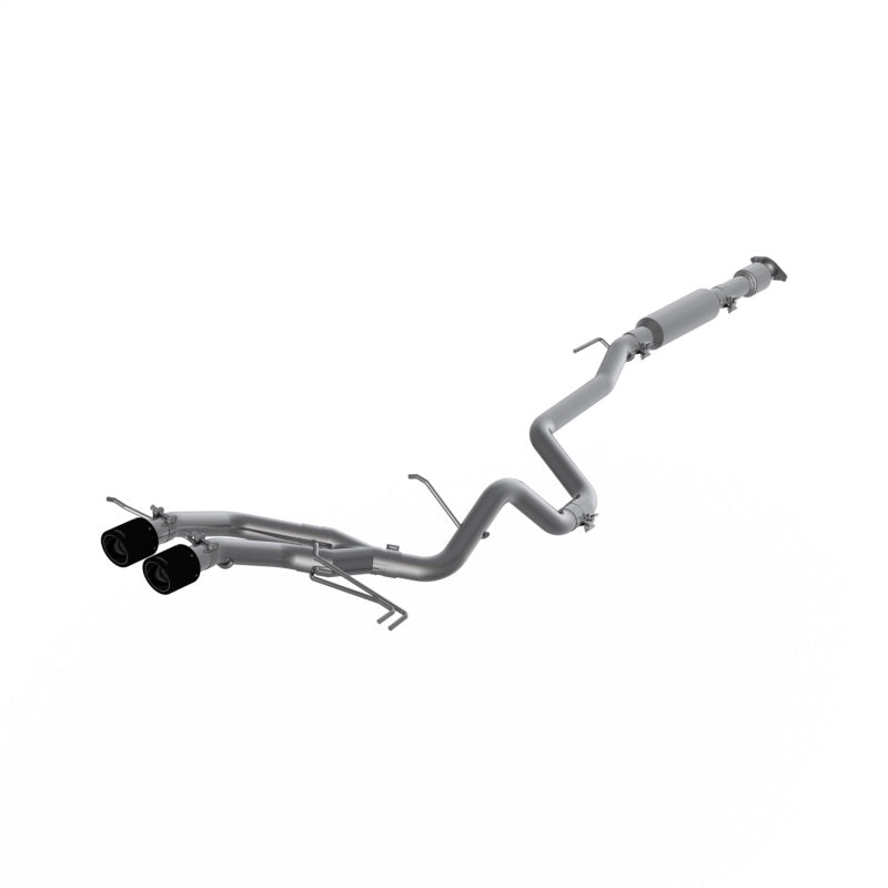 MBRP 13-18 Hyundai Veloster Turbo Dual Exit T409 2 1/2in Cat Back w/ Carbon Fiber Tips S47034CF S47034CF Photo - Primary