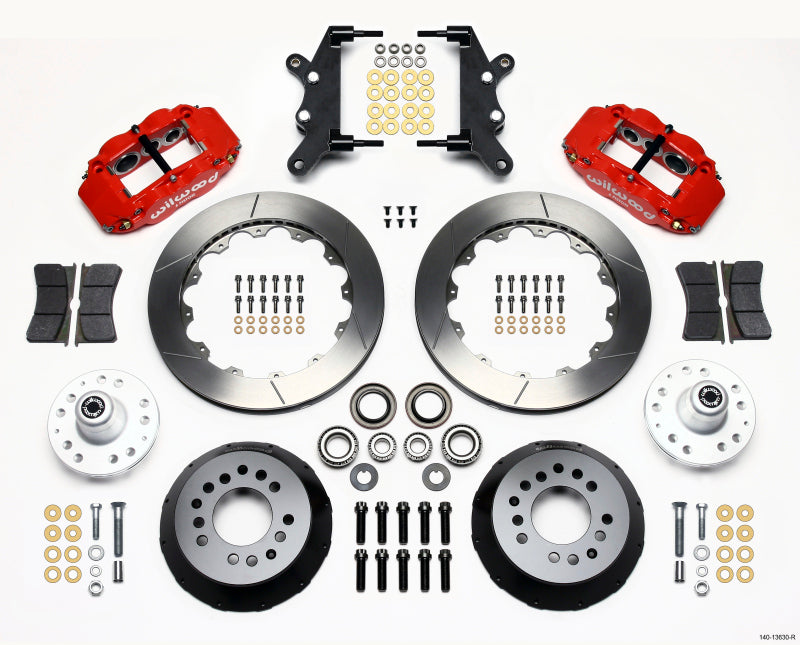 Wilwood Narrow Superlite 6R Front Hub Kit 12.88in Red 60-68 Ford / Mercury Full Size / Galaxie 140-13630-R 140-13630-R Photo - Primary