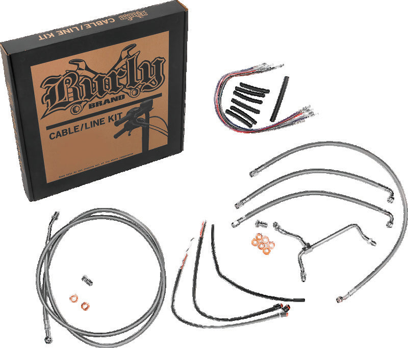 Burly Brand Gorilla Bar Control Kit 16in - Stainless Steel B30-1156 B30-1156 User 3