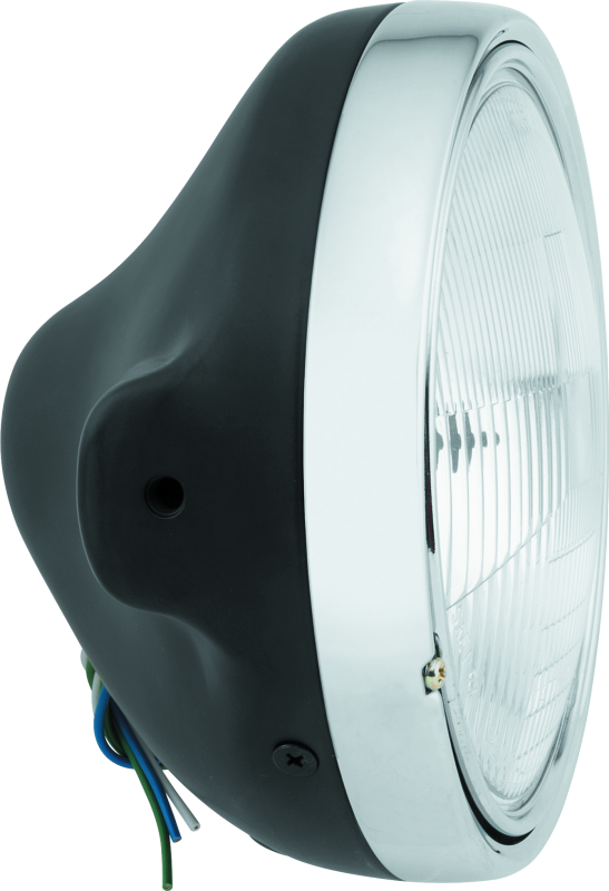 BikeMaster 7in Slim Headlight Side Mount - Black 152457 152457 Photo - Primary