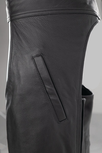 Kuryakyn Leather By River Road Plains Leather Chaps Black - Large 094420 094420 User 3