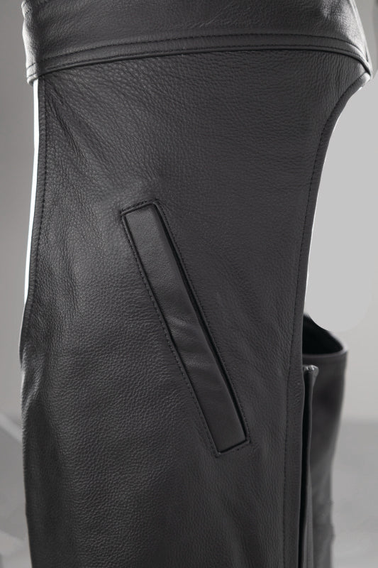 Kuryakyn Leather By River Road Plains Leather Chaps Black - Large 094420 094420 User 3