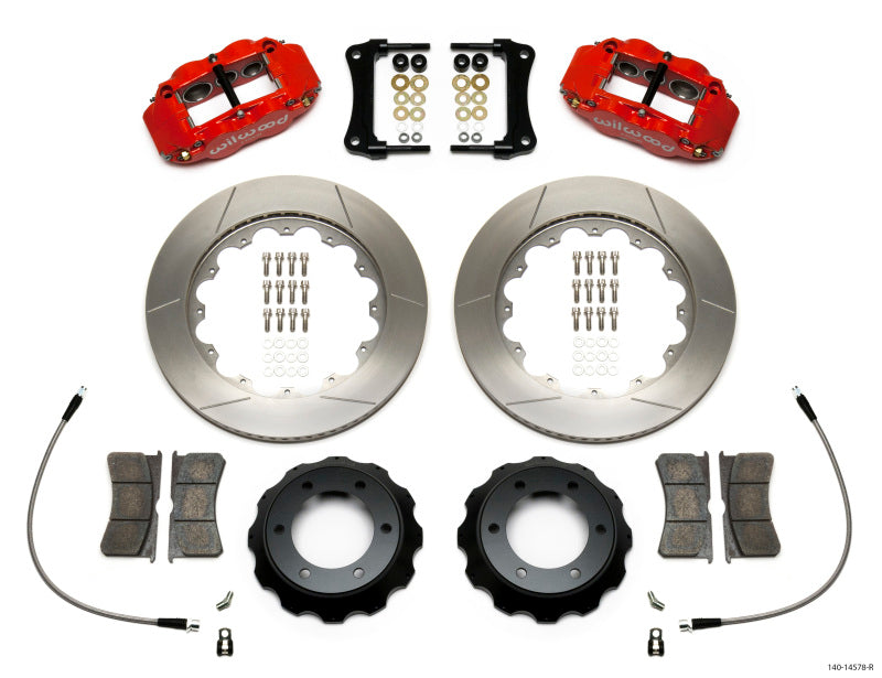 Wilwood Narrow Superlite Red 6R Front Kit 14in Slotted Rotor w/ Lines 05-15 Toyota Tacoma 140-14578-R 140-14578-R Photo - Primary