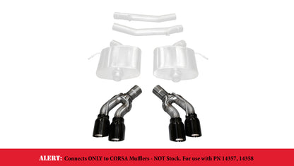 Corsa Performance 16-17 Cadillac CTS-V 2.75in Inlet / 4.0in Outlet Black PVD Tip 14359BLK Photo - Primary