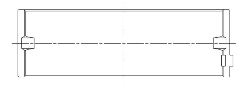 ACL BMW N63B44/S63B44 4.4L V8 .50mm Oversized Main Bearings 5M1573H-.50 5M1573H-.50 Technical Drawing