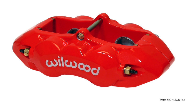 Wilwood Caliper-D8-4 Rear Red 1.38in Pistons 1.25in Disc 120-10526-RD 120-10526-RD Photo - Primary