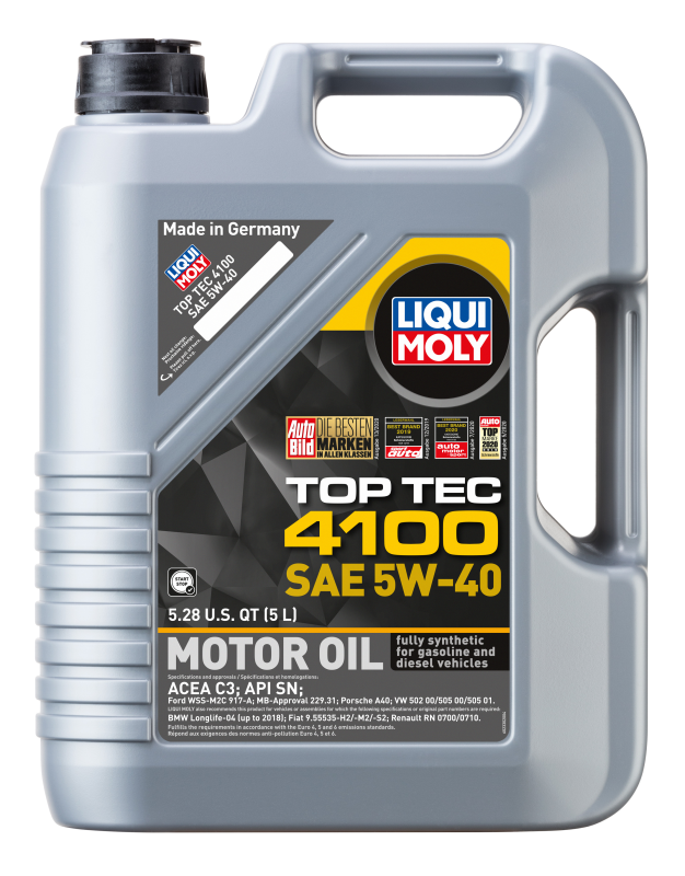 LIQUI MOLY 5L Top Tec 4100 Motor Oil SAE 5W40 2330 2330 Photo - out of package