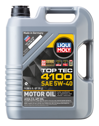 LIQUI MOLY 5L Top Tec 4100 Motor Oil SAE 5W40 2330 2330 Photo - out of package
