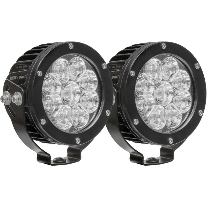 Westin Axis LED Auxiliary Light 4.75 inch Round Spot w/3W Osram (Set of 2) - Black 09-12007A-PR 09-12007A-PR Photo - Primary