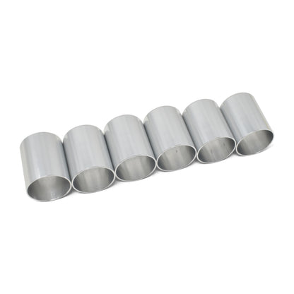 Russell Replacement Crimp Collars #6 Clear Anodized Qty Of 6 610363 Photo - out of package