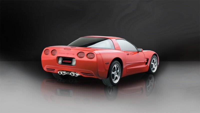 Corsa Performance 97-04 Chevrolet Corvette C5 Z06 5.7L V8 Polished Xtreme Cat-Back + XO 14962 Photo - Mounted