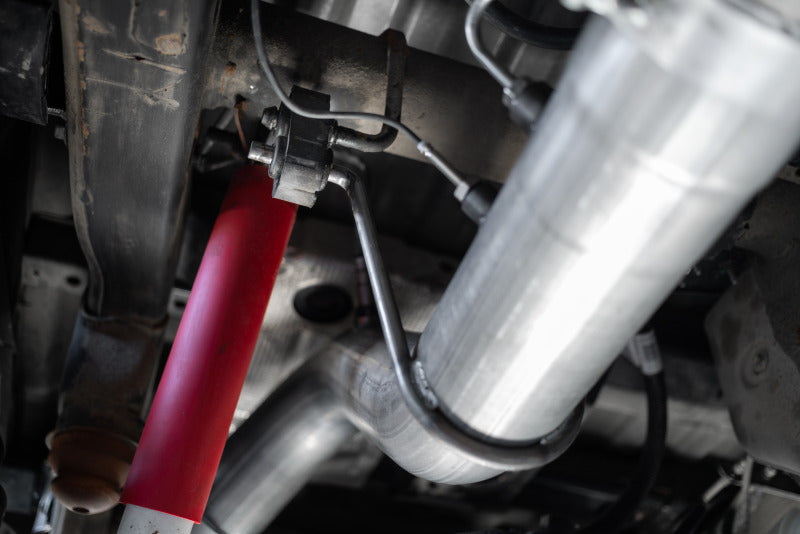 MBRP 2020+ GMC/Chevy 2500/3500 6.6L Duramax 4in Mand Bent Tubing AL-Ser Cat Back Single Side - Alum S6059AL S6059AL Photo - Close Up