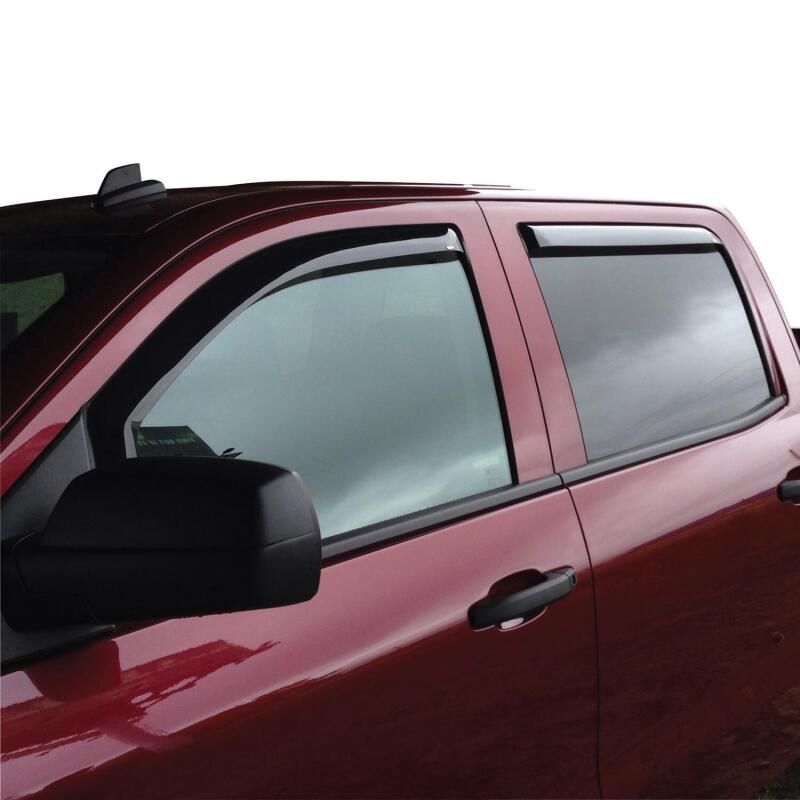 Westin 2014-2018 Chevy Silverado 1500 Crew Cab Wade In-Channel Wind Deflector 4pc - Smoke 72-39415 72-39415 Photo - Mounted
