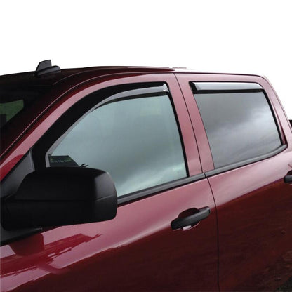 Westin 2014-2018 Chevy Silverado 1500 Crew Cab Wade In-Channel Wind Deflector 4pc - Smoke 72-39415 72-39415 Photo - Mounted