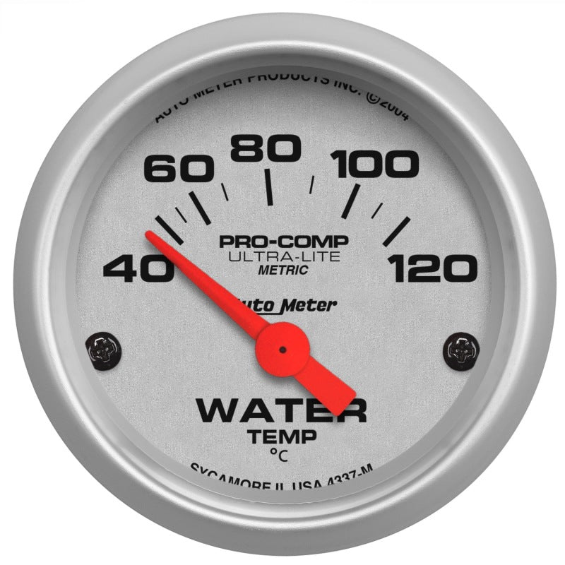 Autometer Gauge, Water Temp, 2 1/16", 40-120 Deg C, Electric, Ultra-Lite 4337-M Photo - Primary
