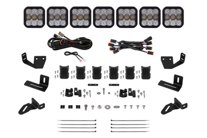 Diode Dynamics Prinsu/Sherpa Roof Racks- SS5 7-Pod CrossLink Mounting Kit - Sport White Combo DD7824 DD7824 Photo - Primary
