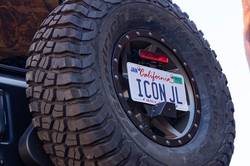 ICON 2018+ Jeep Wrangler JL License Relocation Kit 25171 25171 Photo - Mounted