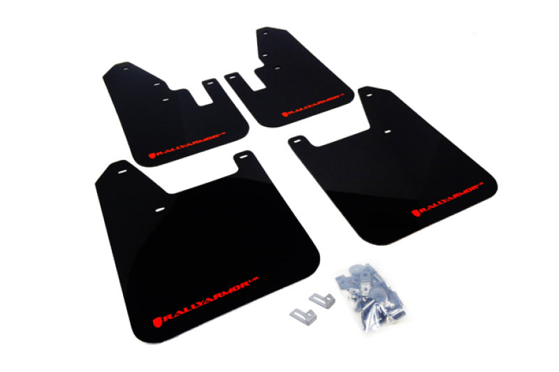 Rally Armor 1998-2002 Forester Mud flap Red logo MF13-UR-BLK/RD Photo - Primary